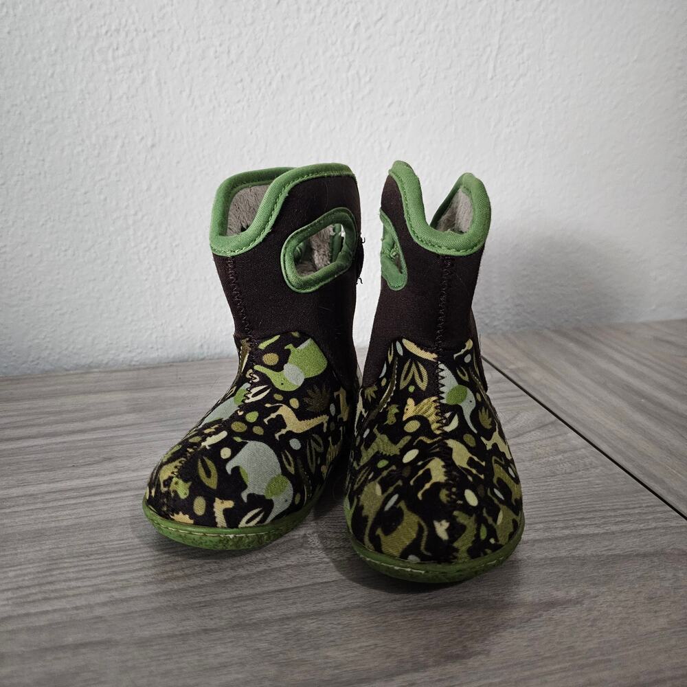 BOGS Baby II Boots Waterproof Green Brown Zoo Toddler Infants US 6 Outdoors
